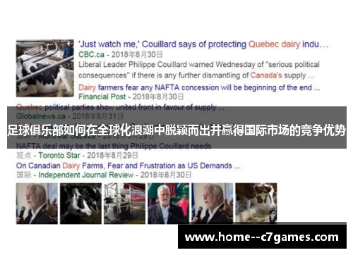 足球俱乐部如何在全球化浪潮中脱颖而出并赢得国际市场的竞争优势